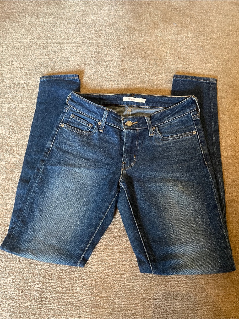 Women's Dark Wash Skinny Jeans - Classic Stretch Denim